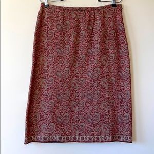 Christoper Totman Wool Jaquard Skirt